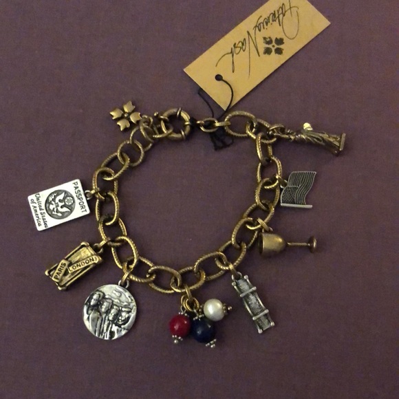 Patricia Nash World Traveler USA Charm Bracelet RGLDSOX NWT - Picture 11 of 12